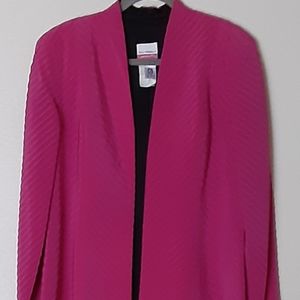 SULLY BONNELLY OPEN FRONT JACKET,  FUCHSIA, SZ 14